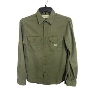 Ralph Lauren Denim & Supply Army Green Button Front Western Shirt Small
